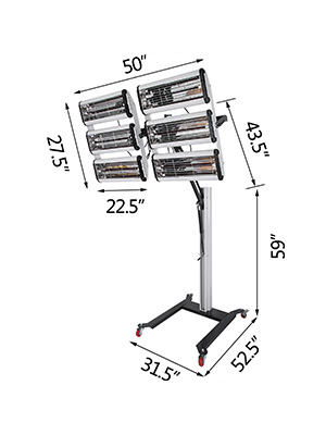 Vevor Paint Curing Lamp W Baking Infrared Auto Body Repair Lamp