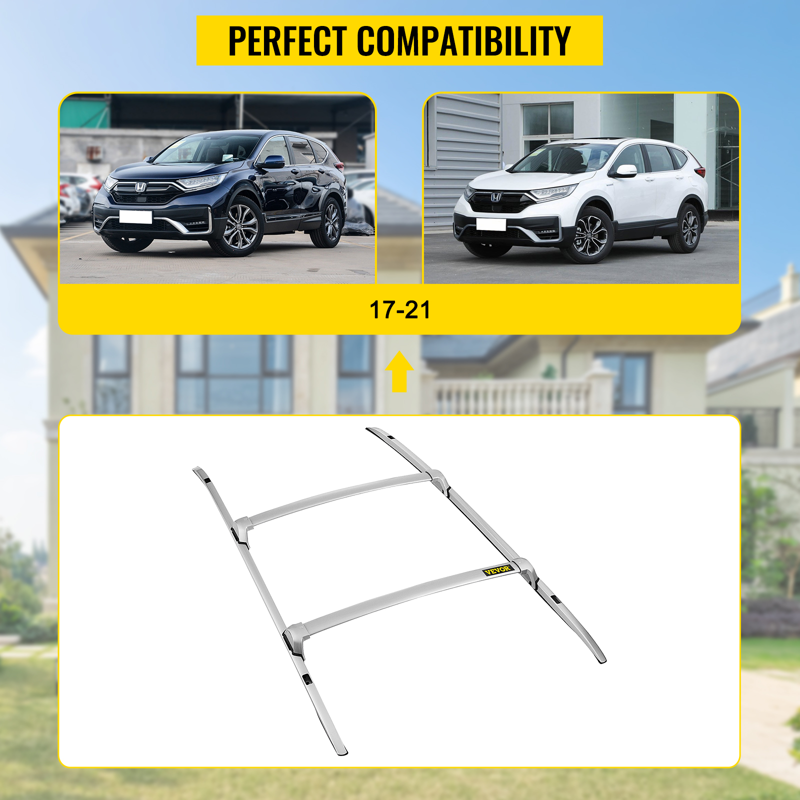 VEVOR Roof Rack 4 Pcs Side Rails Cross Bars Compatible With Honda CR