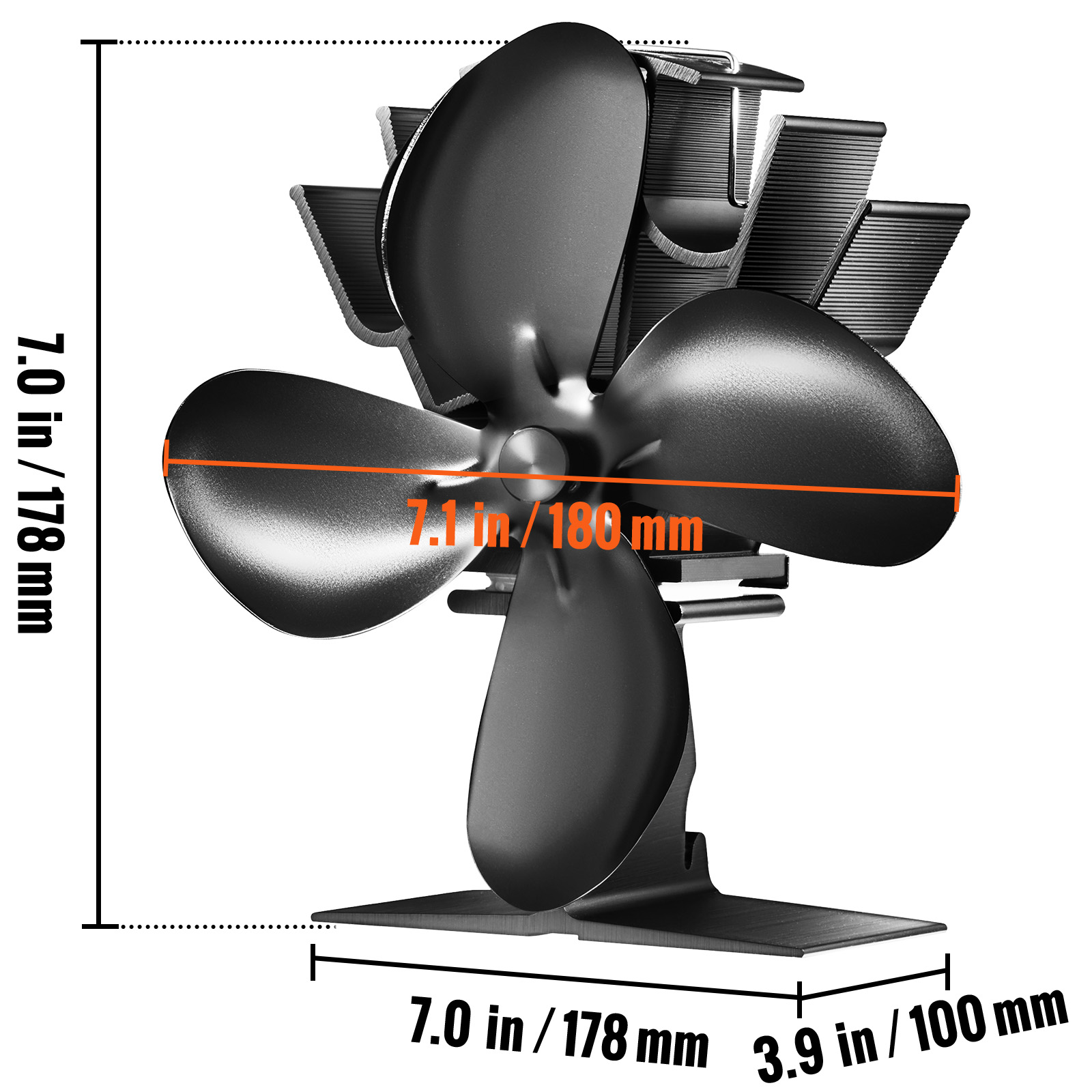 Vevor Ventilateur Poele A Bois X X Mm Ventilateur Cheminee