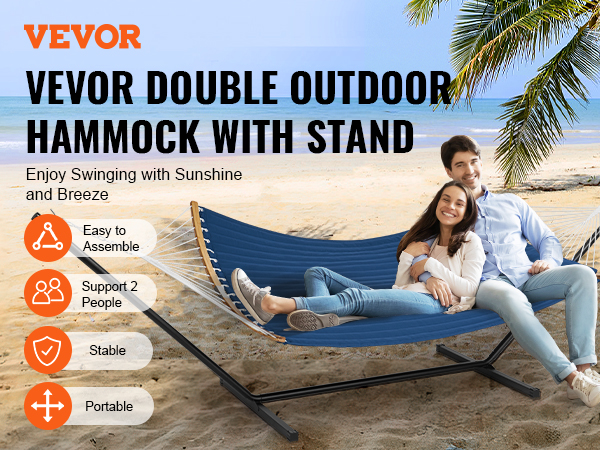 Vevor Two Person Hammock With Stand Included Double Hammock With