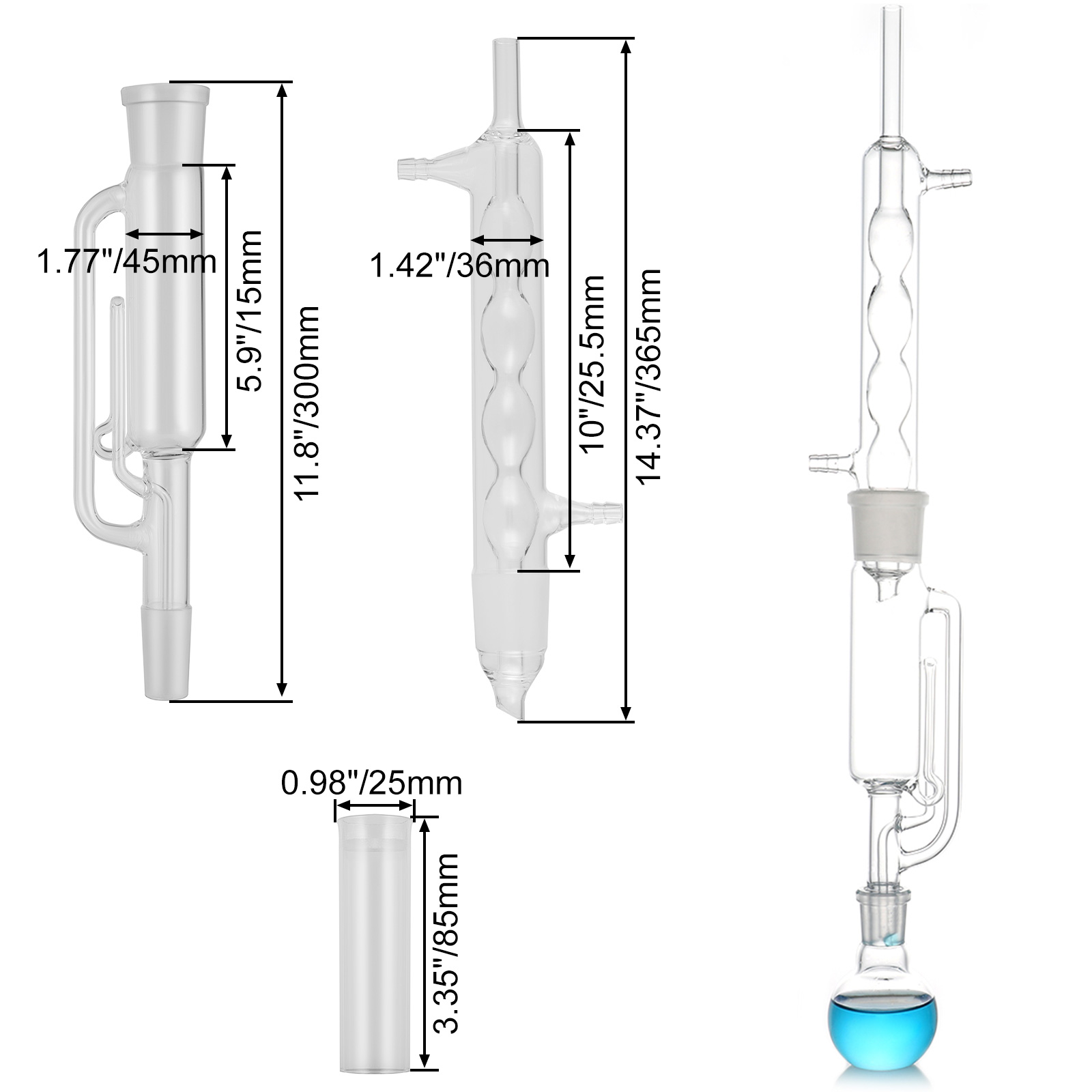 VEVOR VEVOR Glass Soxhlet Extraction Apparatus Set 45 50 With