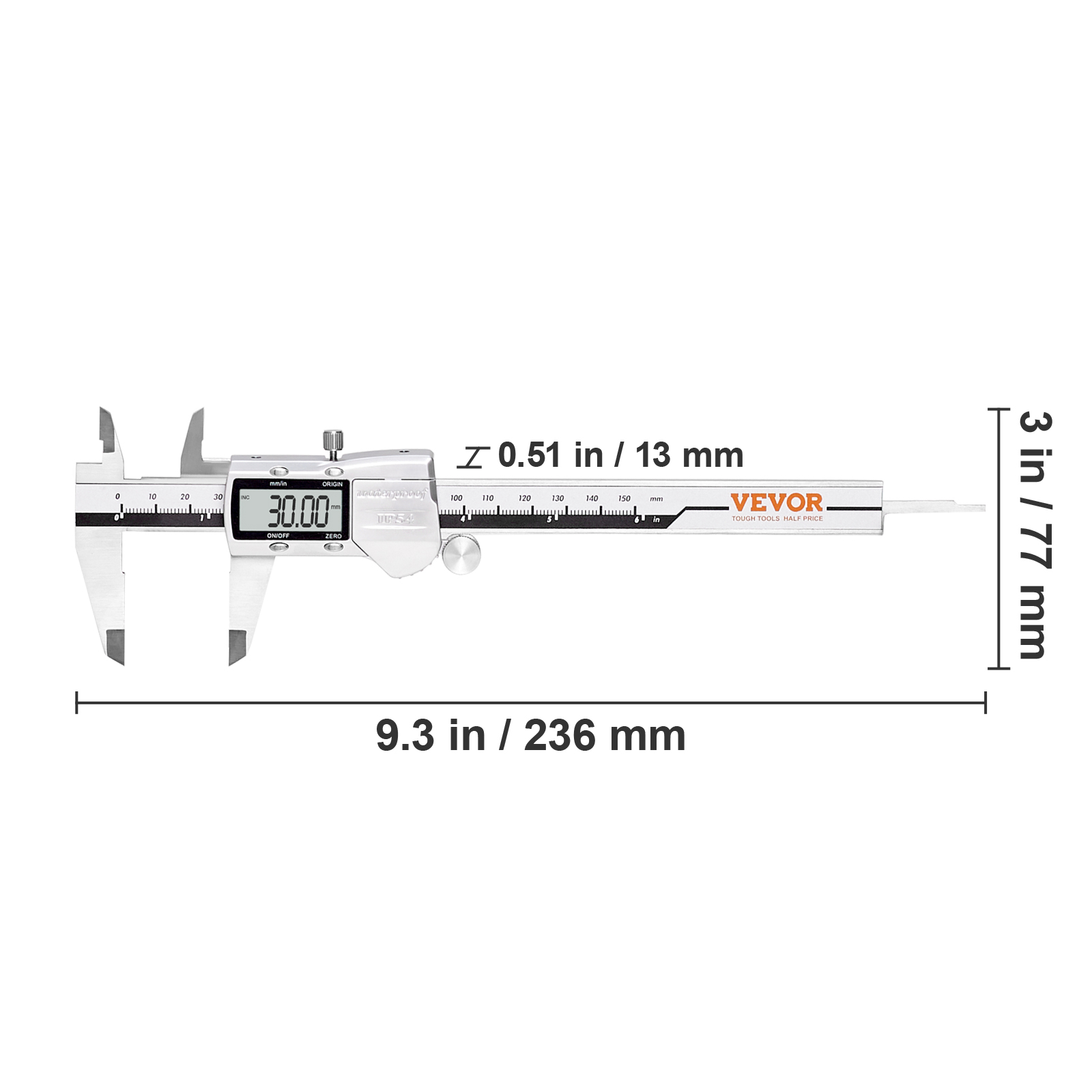 VEVOR Pied A Coulisse Numerique 150 Mm Pied A Coulisse Digital