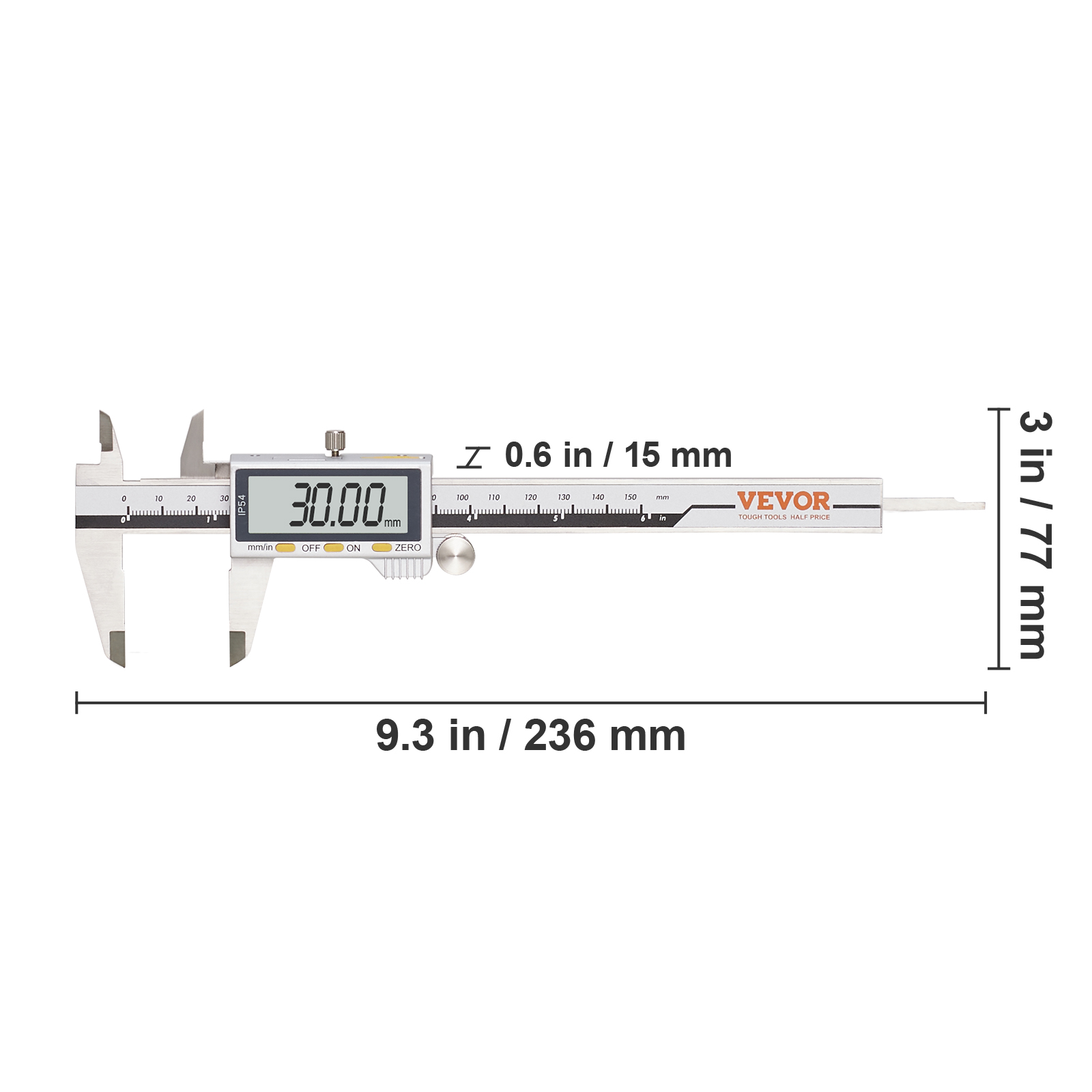 Vevor Calibro A Corsoio Digitale Mm Calibro Digitale Conversione