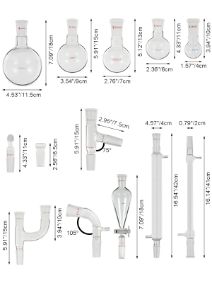 Vevor Pcs Organic Chemistry Laboratory Glassware Kit Unit Us