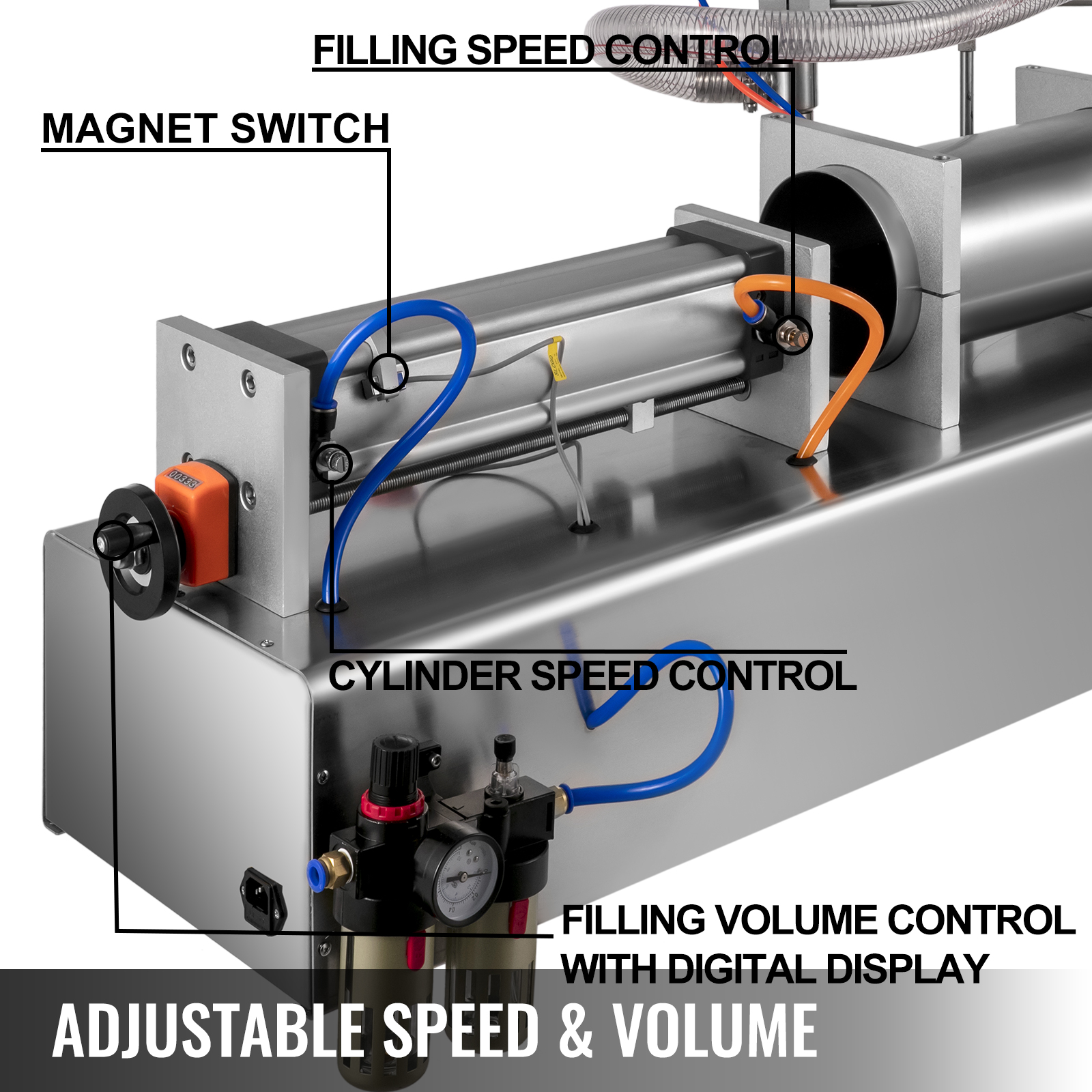 Vevor Pneumatic Filling Machine Ml Liquid Filler Machine