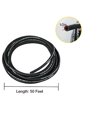  1/2" x 48" 2 Wire 5,000 PSI Hydraulic Hose Assembly with 1-MP 1-MPX 1/2 Thread 