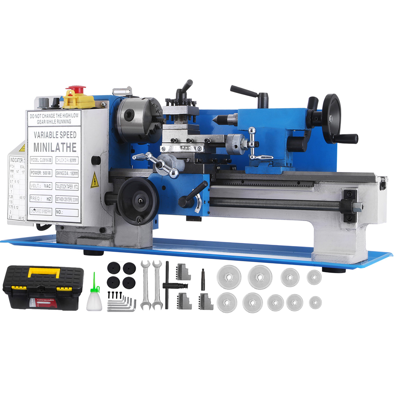 metal lathe,7x14 in,550W