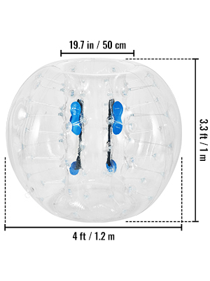 VEVOR Ballon de Marche sur l'Eau Gonflable 1,5 / 2m PVC Épaisseur 0,8mm  Piscine