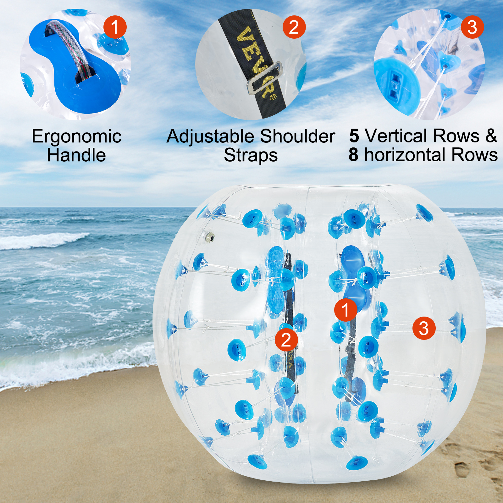 Pallone da spiaggia gonfiabile gigante di alta qualità da 150cm