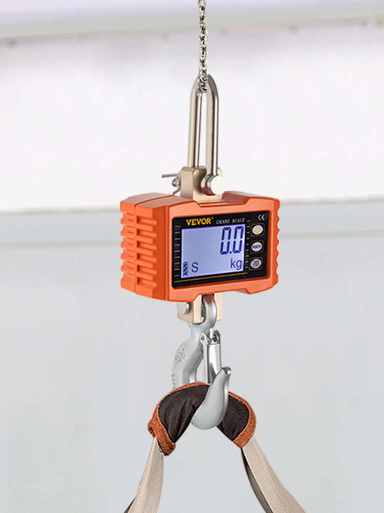 DB USA Digital Crane Scale DCS-CD 2000lb / 1000 kg LCD Display with Backlight Precision Compact Hanging Scale 