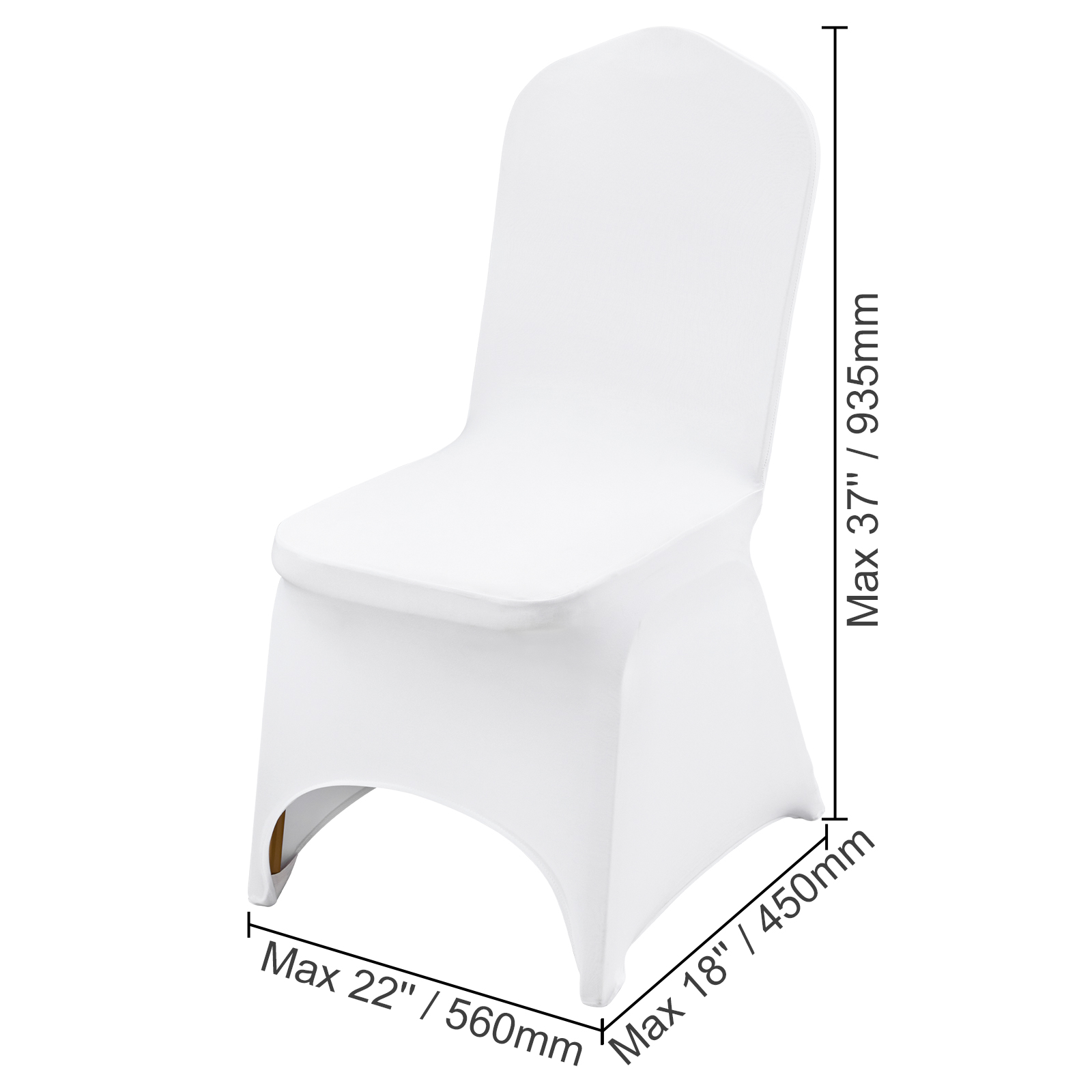 Uimoso 100/50 White/Black Spandex Chair Cover Wedding Banquet Party Folding - Picture 10 of 119