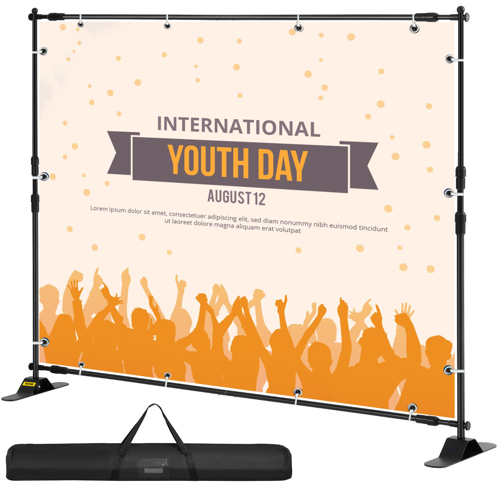 Carry Bag T-SIGN 10x8 ft Professional Step and Repeat Backdrop Banner Stand Large More Heavy Duty Telescopic Trade Show Photo Booth Background 