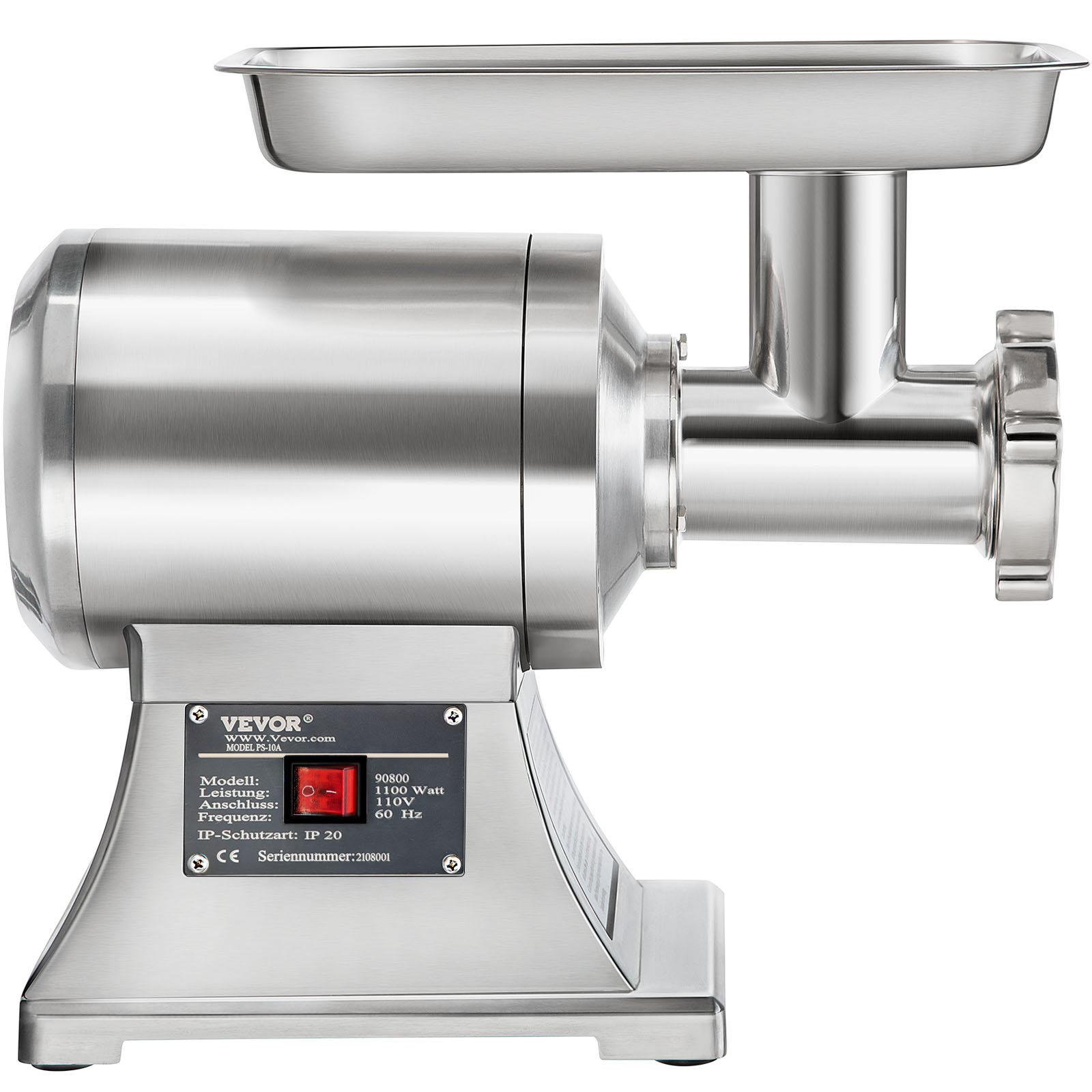 Commercial Electronic Meat Grinder 1100W 300kg/h Sausage Maker Stainless  Steel