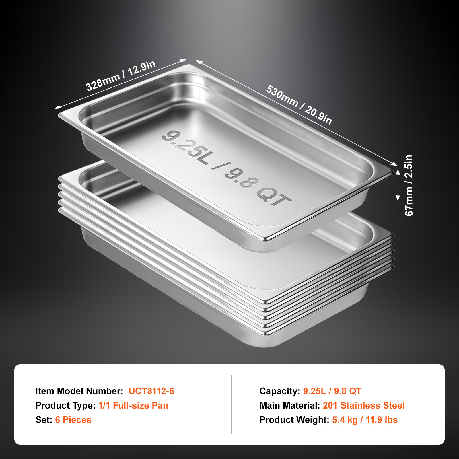 2"4"6" Steam Table Pans Hotel Food Prep Pan Stainless Steel Multi-Size - Picture 33 of 122