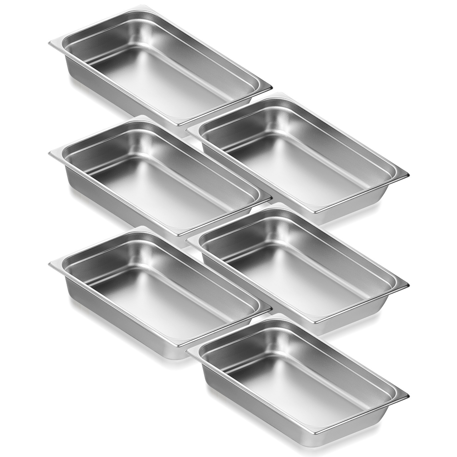 2"4"6" Steam Table Pans Hotel Food Prep Pan Stainless Steel Multi-Size - Picture 39 of 122