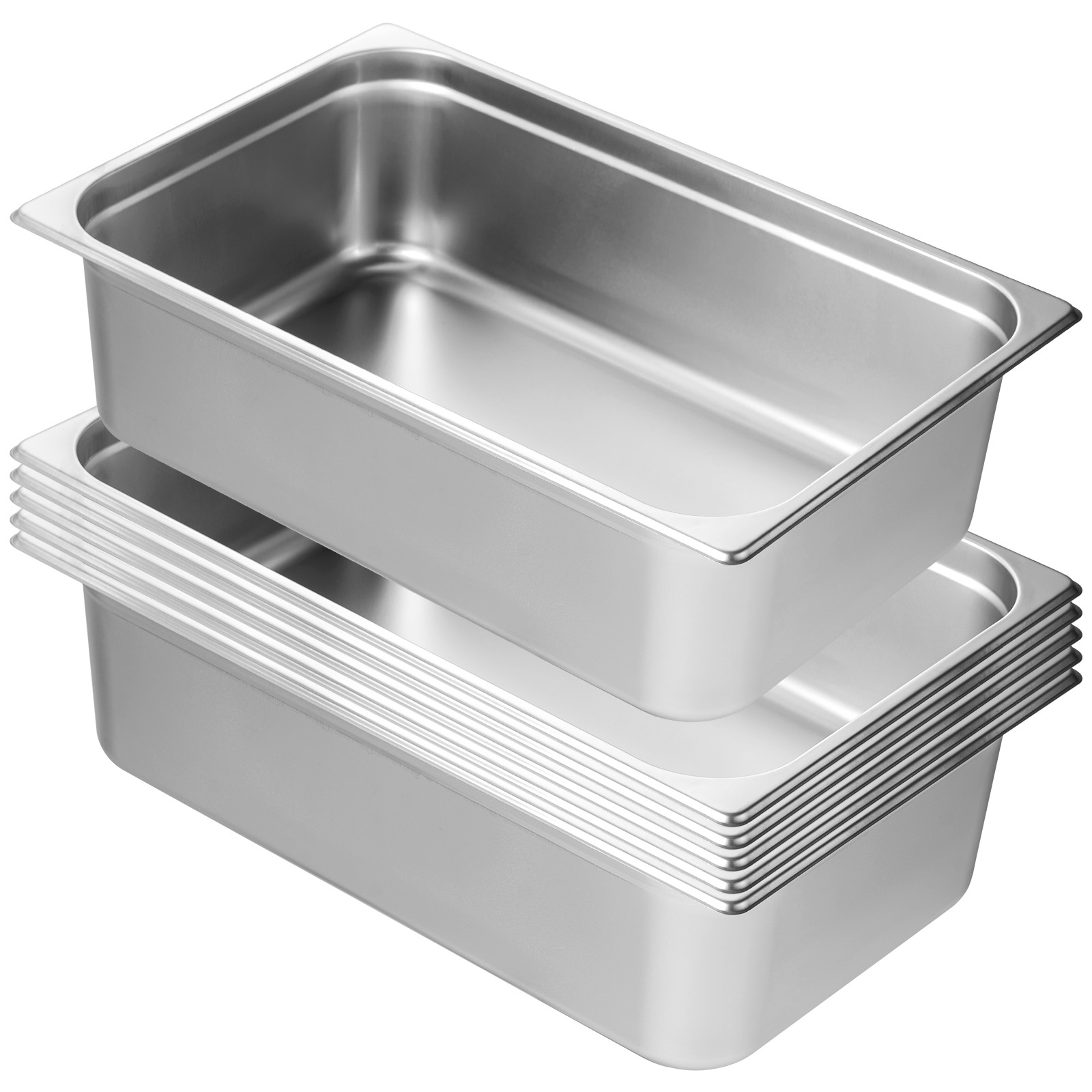 2"4"6" Steam Table Pans Hotel Food Prep Pan Stainless Steel Multi-Size - Picture 51 of 122