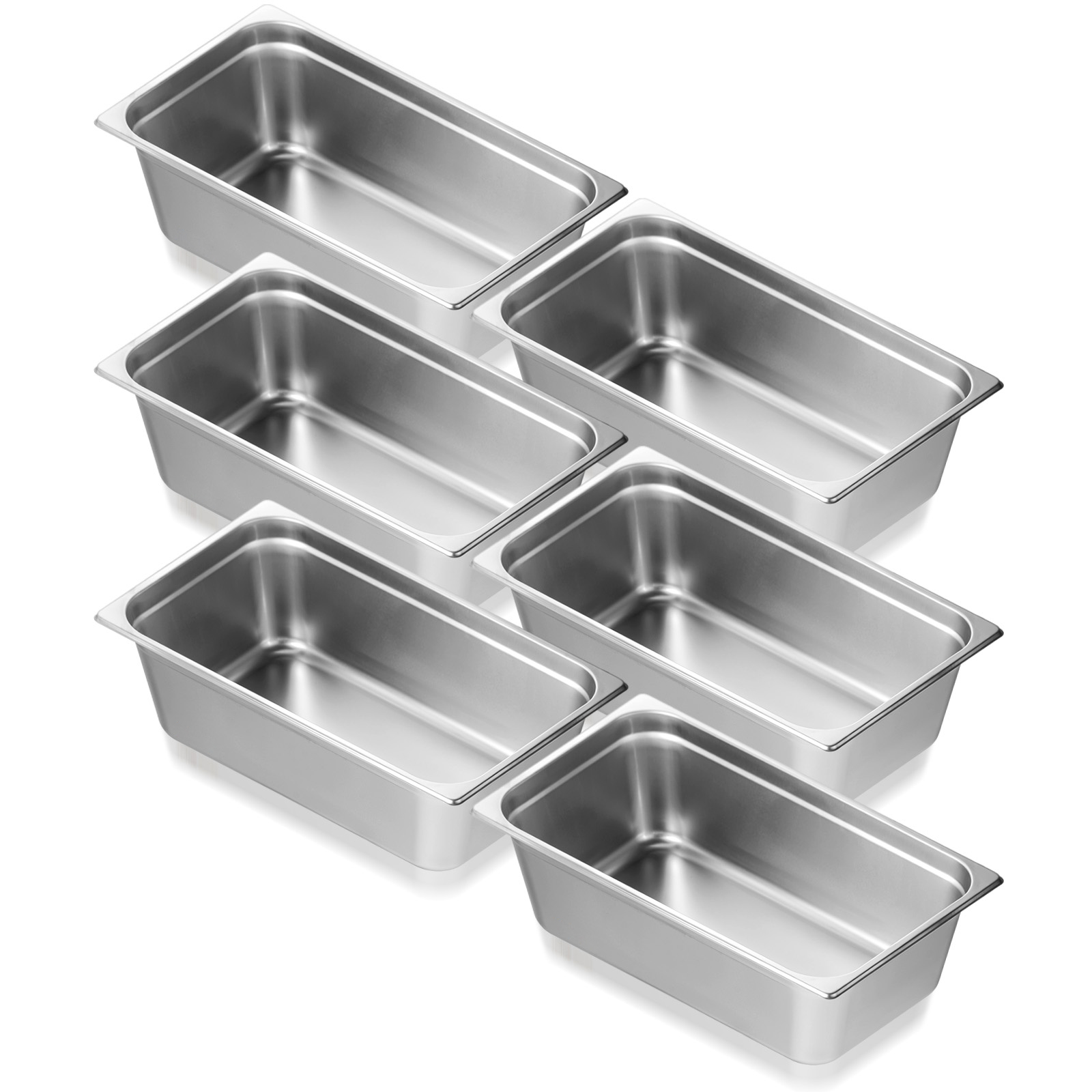 2"4"6" Steam Table Pans Hotel Food Prep Pan Stainless Steel Multi-Size - Picture 59 of 122