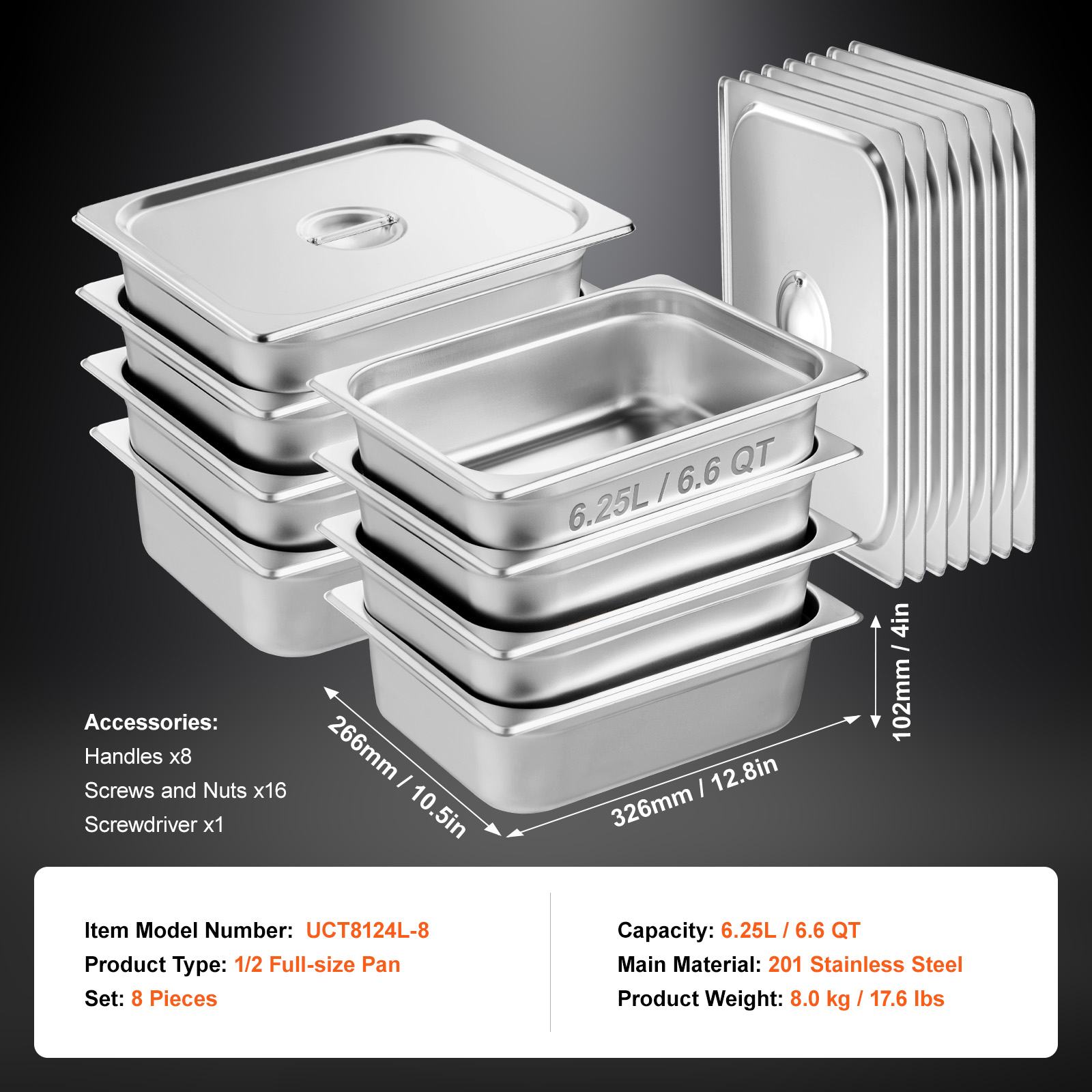 2"4"6" Steam Table Pans Hotel Food Prep Pan Stainless Steel Multi-Size - Picture 69 of 122