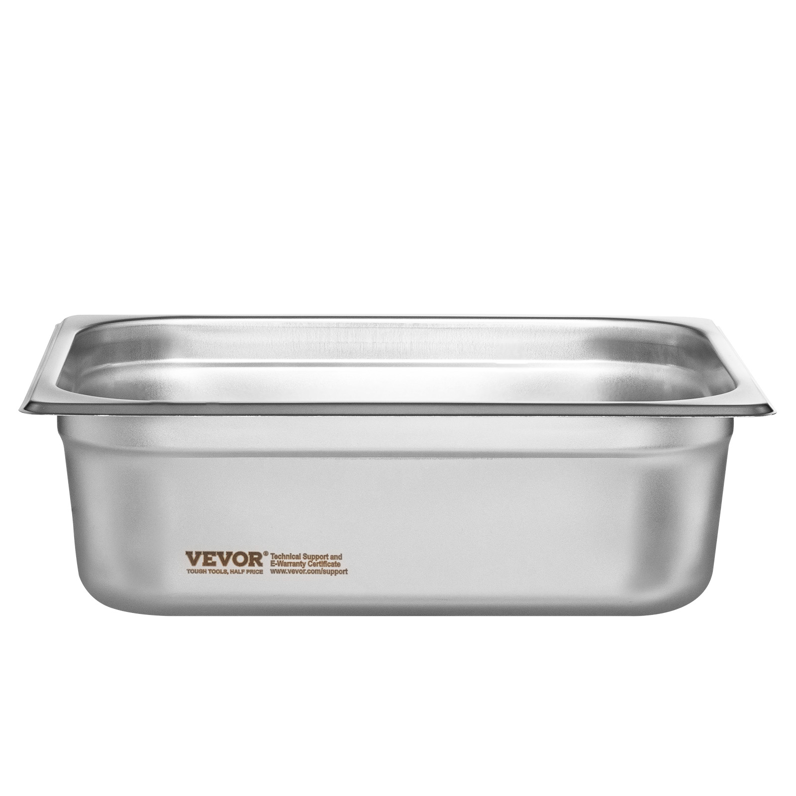 VEVOR 2"4"6" Steam Table Pans Hotel Food Prep Pan Stainless Steel Multi-Size