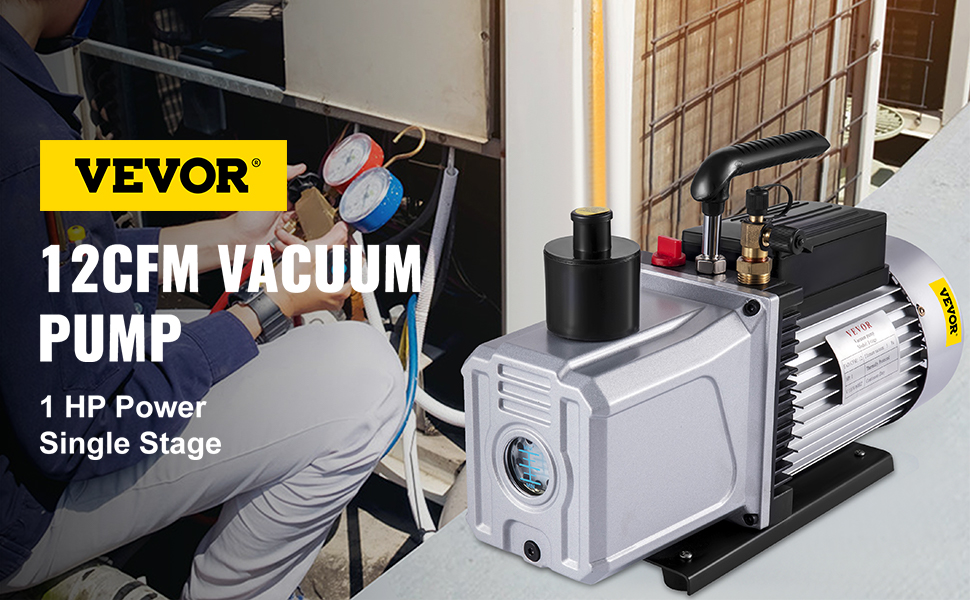 Vacuum Pump, 12CFM, 1HP