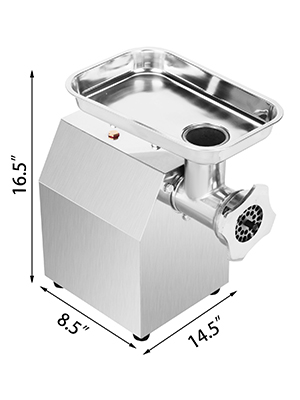 VEVOR Elektrický mlýnek na maso 850W Mlýnek na maso 190 ot./min. Výrobník klobás Komerční nerezový mlýnek na potraviny mlýnek na maso elektrický mlýnek na maso pro domácí kuchyňské nářadí