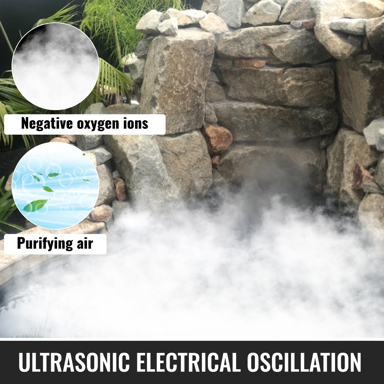 VEVOR 12 fejes ködképző ultrahangos párásító vízgőz hidroponikus ködkészítő
