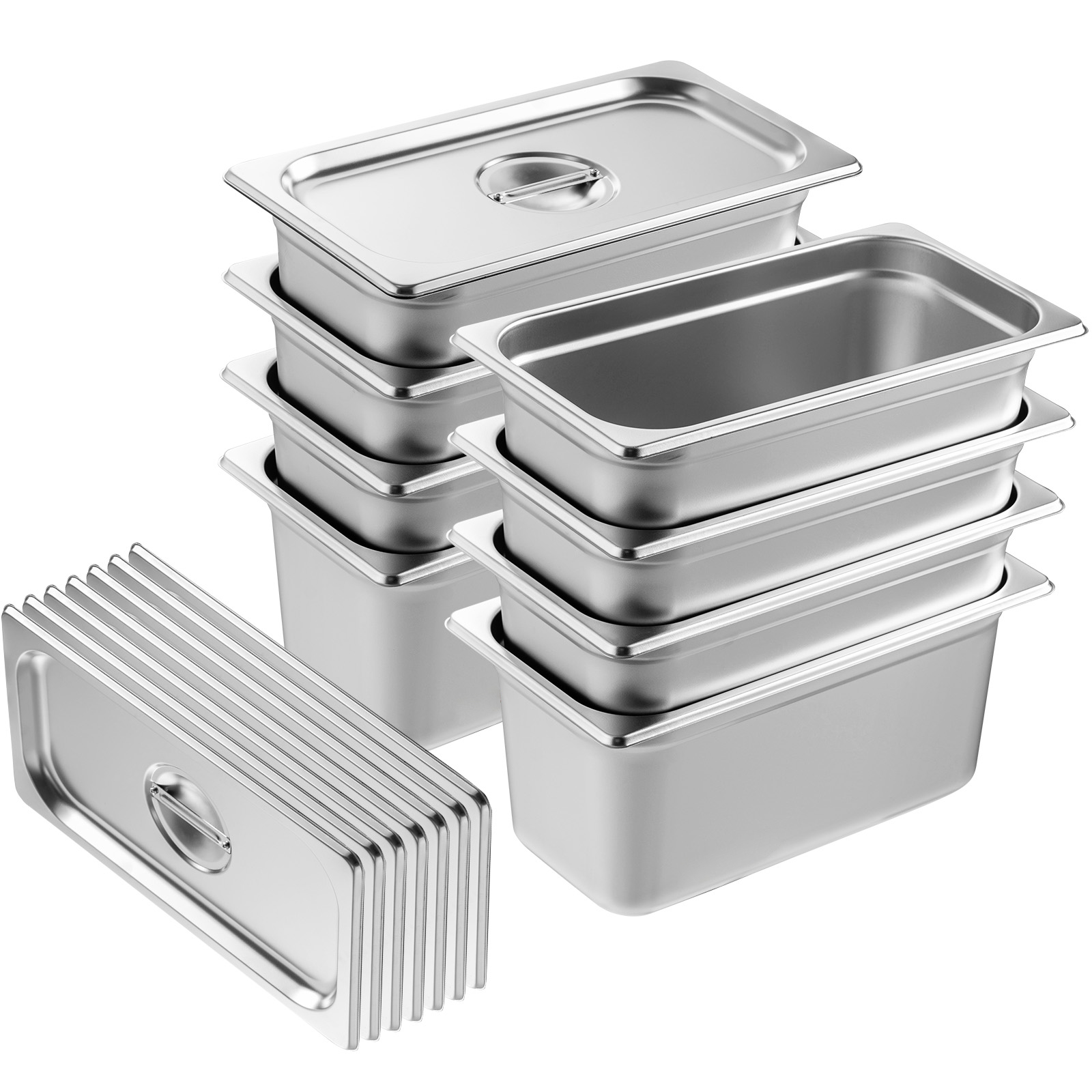 2"4"6" Steam Table Pans Hotel Food Prep Pan Stainless Steel Multi-Size - Picture 99 of 122