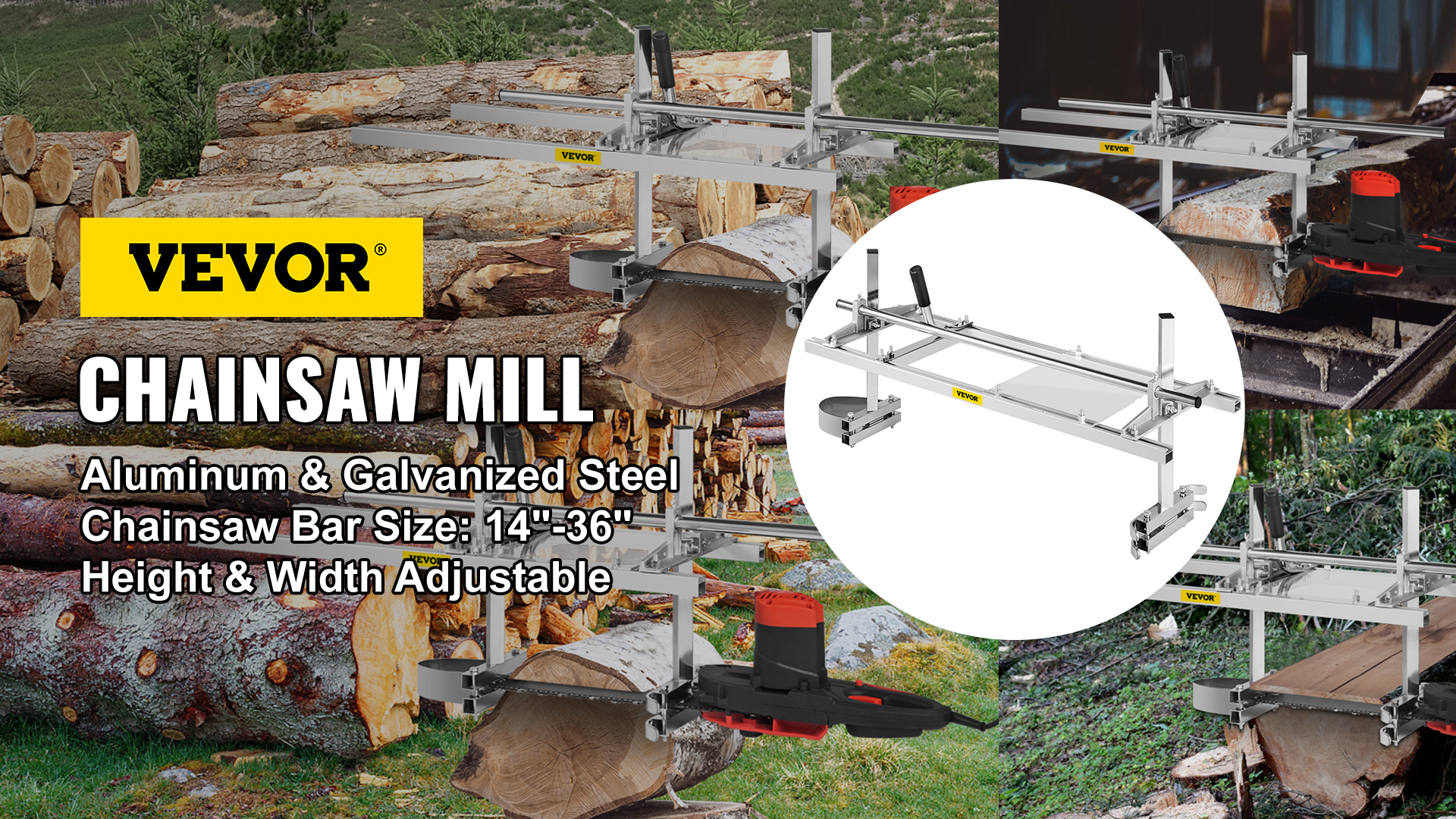 FARMMAC Chainsaw Mill - 36 Inch Portable Saw Mill For Planking And Milling Lumber