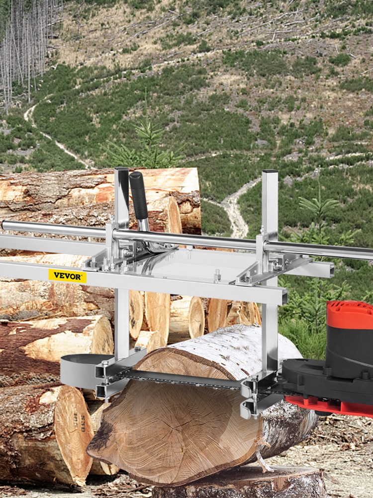 Vevor Wood Cutting Chainsaw Mill With 24 36 48 Inch Guide Bar | Wood Cutting Tool
