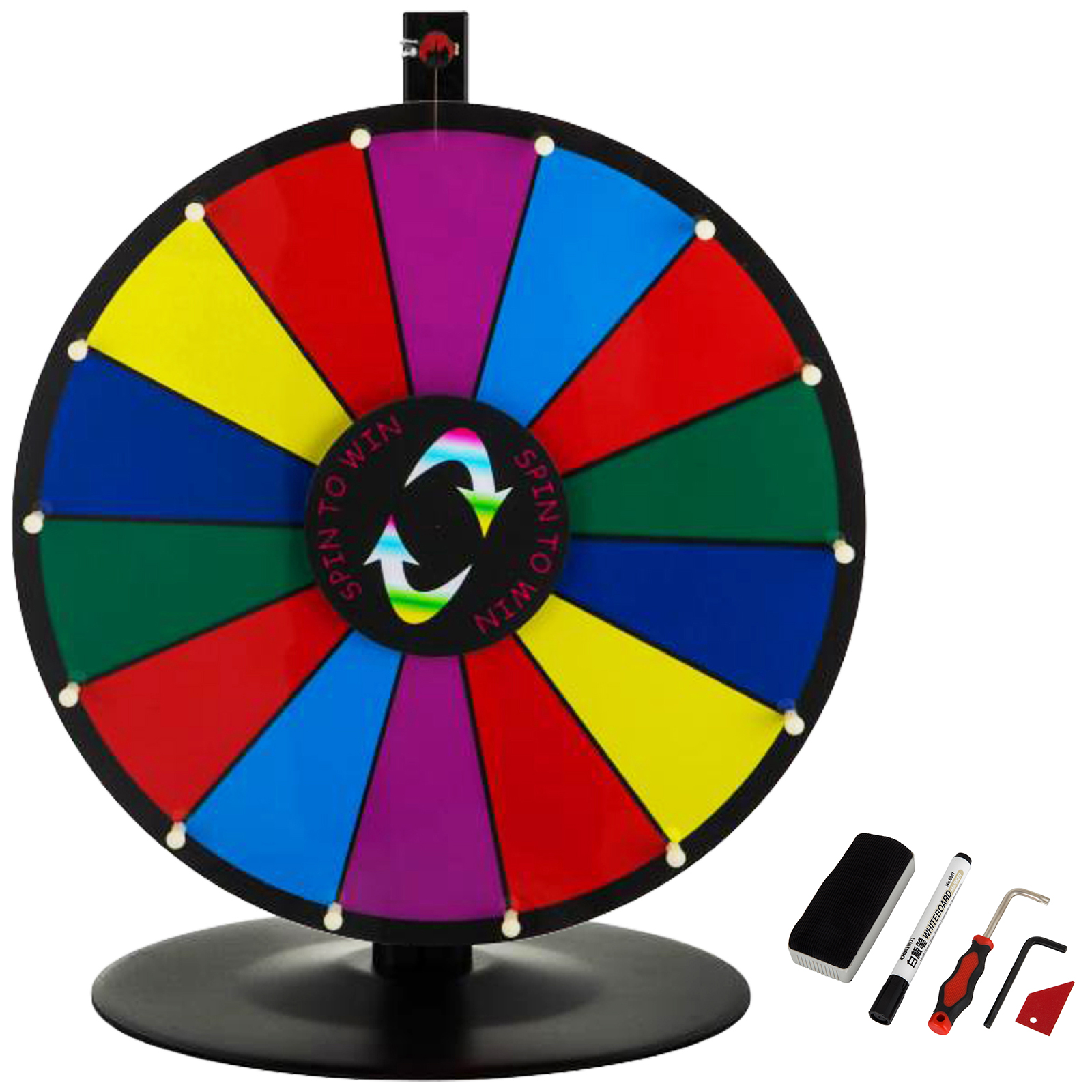 600mm Glücksrad Spielzeug Farbe Rad Lotteriespiele Spiele Tischplatte Verkauf DE 