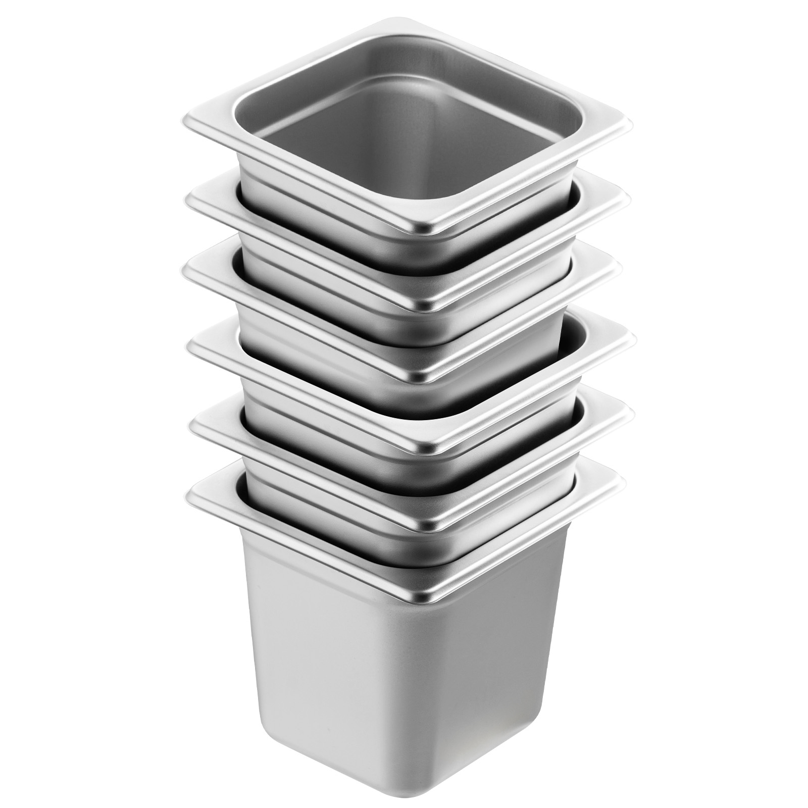 2"4"6" Steam Table Pans Hotel Food Prep Pan Stainless Steel Multi-Size - Picture 111 of 122