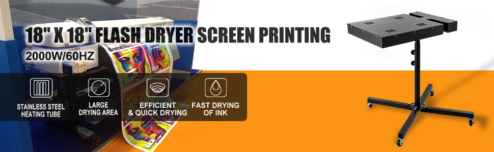 Flash Dryer Silkscreen Printing Curing Equipment Updated 18 x 24 / 45cm x  60cm Temperature Control Type - AliExpress