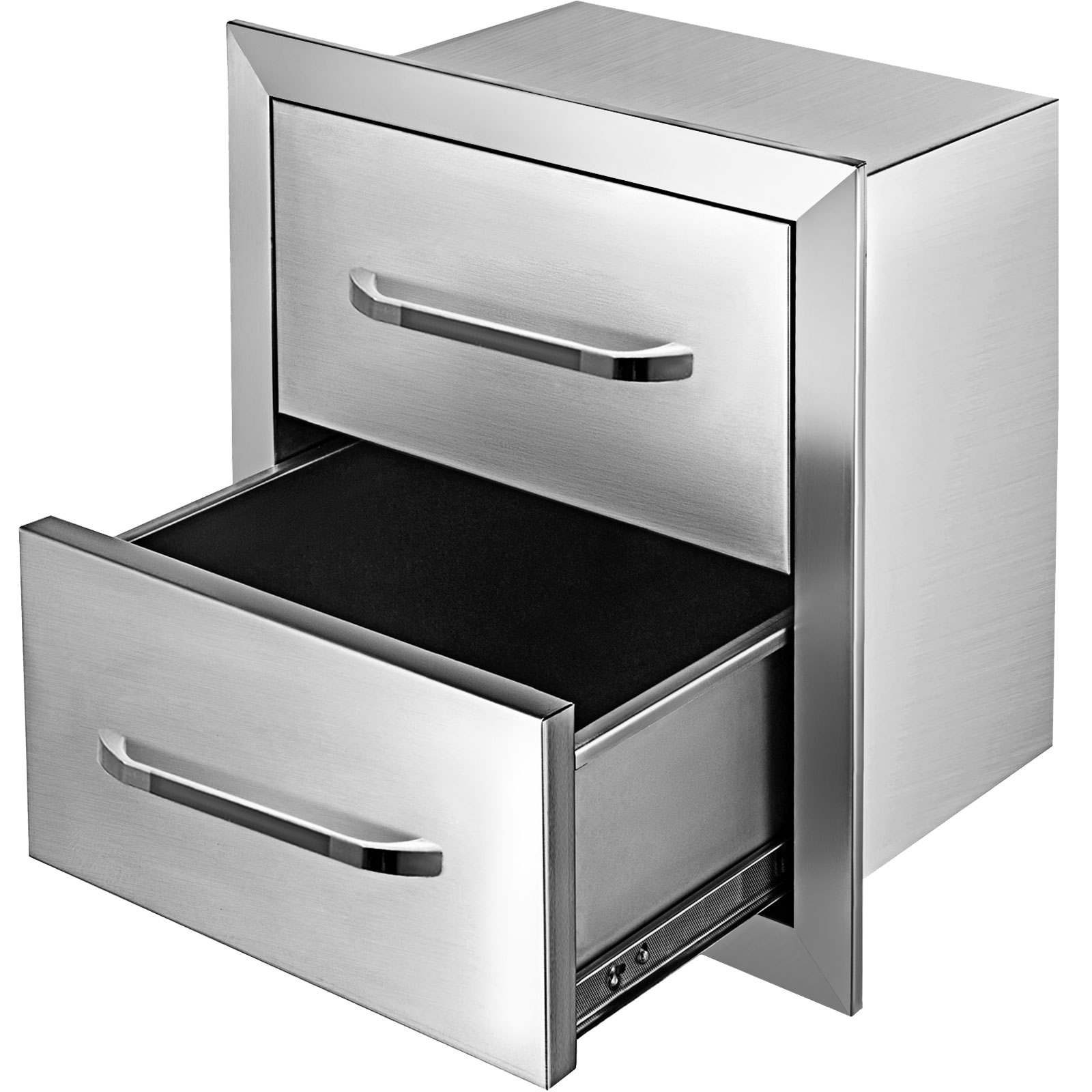 cassetti da cucina per esterni, acciaio inossidabile, cassetti tripli