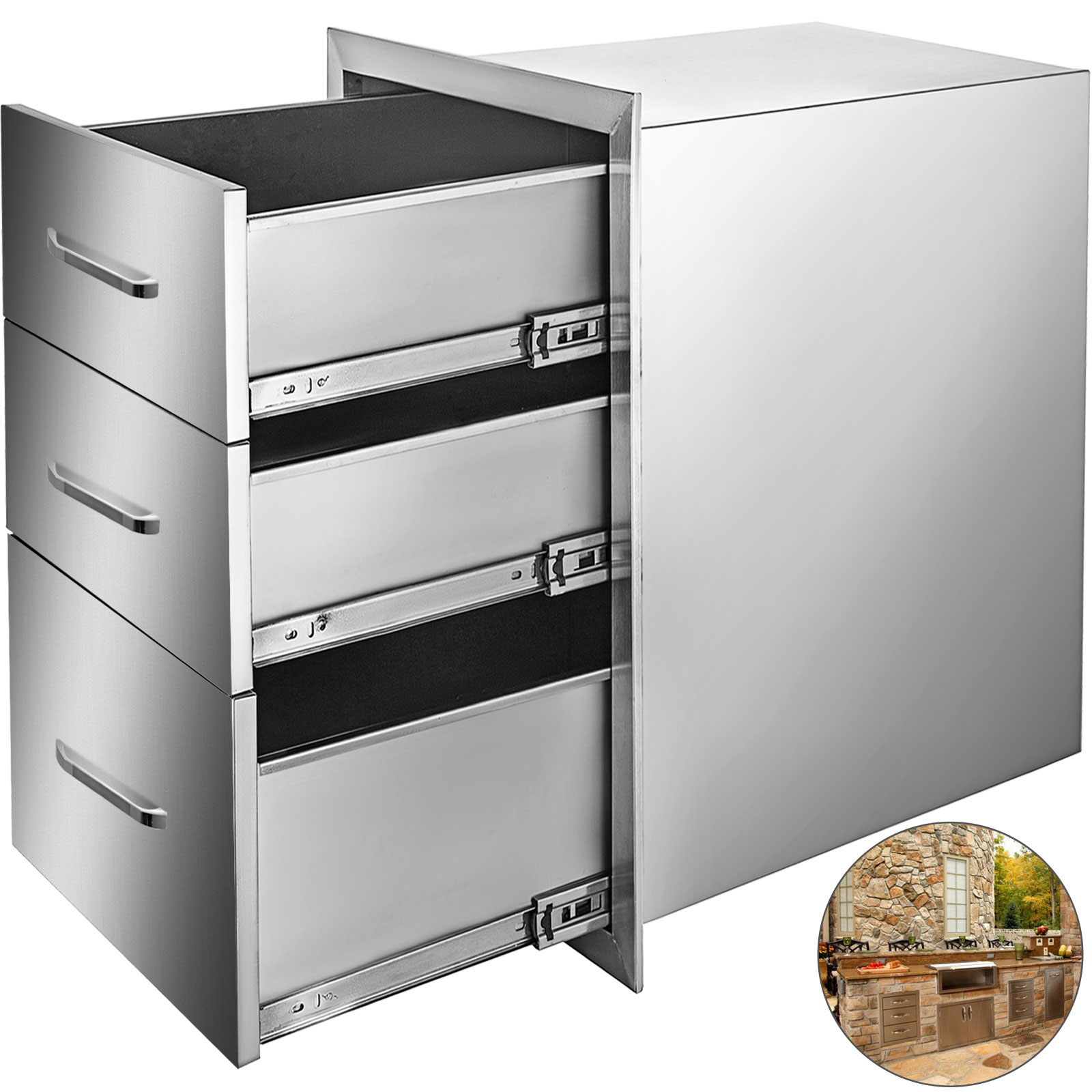 Details about   Outdoor Kitchen BBQ Island Components Stainless Steel Access Door And Drawer 