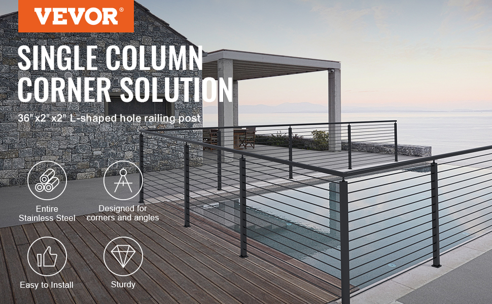 VEVOR Cable Railing Post, 36