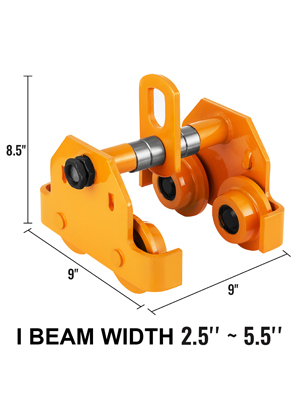 Titan 1 Ton Push Beam Trolley For I Beam Gantry Crane Hoist Winch Shop 