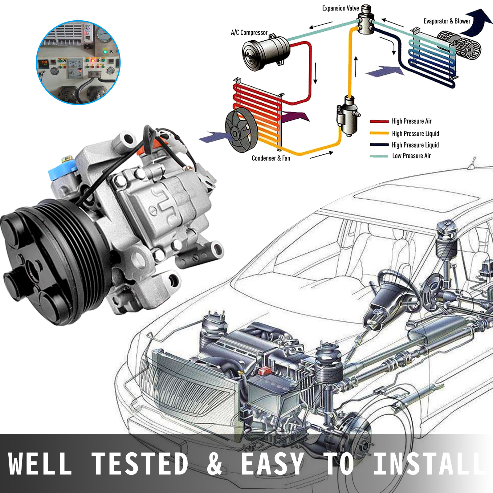 2004 mazda deals 3 ac compressor