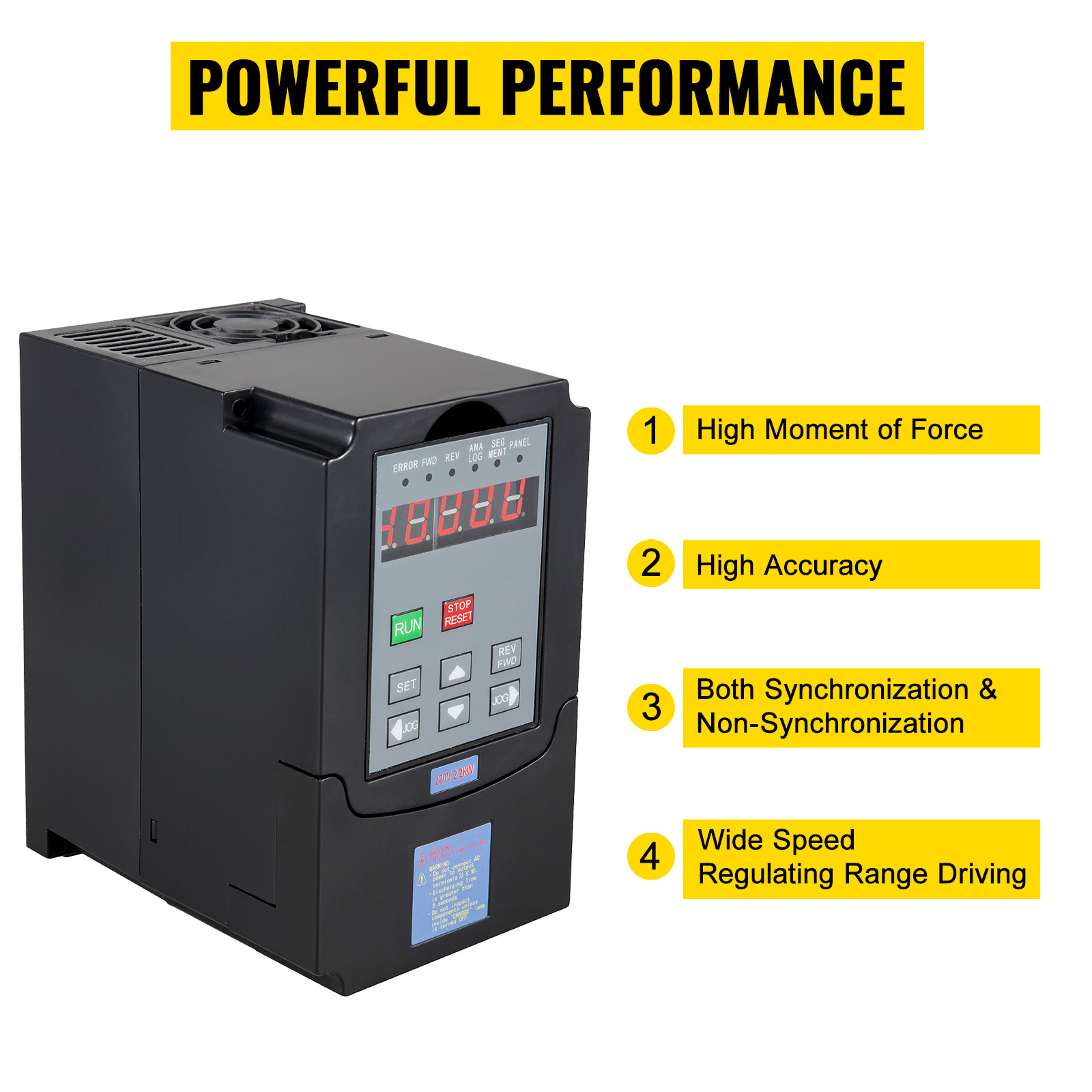 2.2KW Variable Frequency Driver VFD Frequenzumrichter 380V 3 Phase Input 