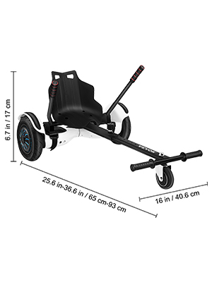 Durable Hoverkart Go Kart Holder Seat For Self Balance Board Scooter Adjustable 