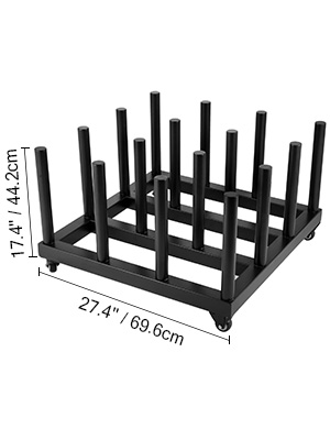 Rack mobile, capacité 16 rouleaux, acier