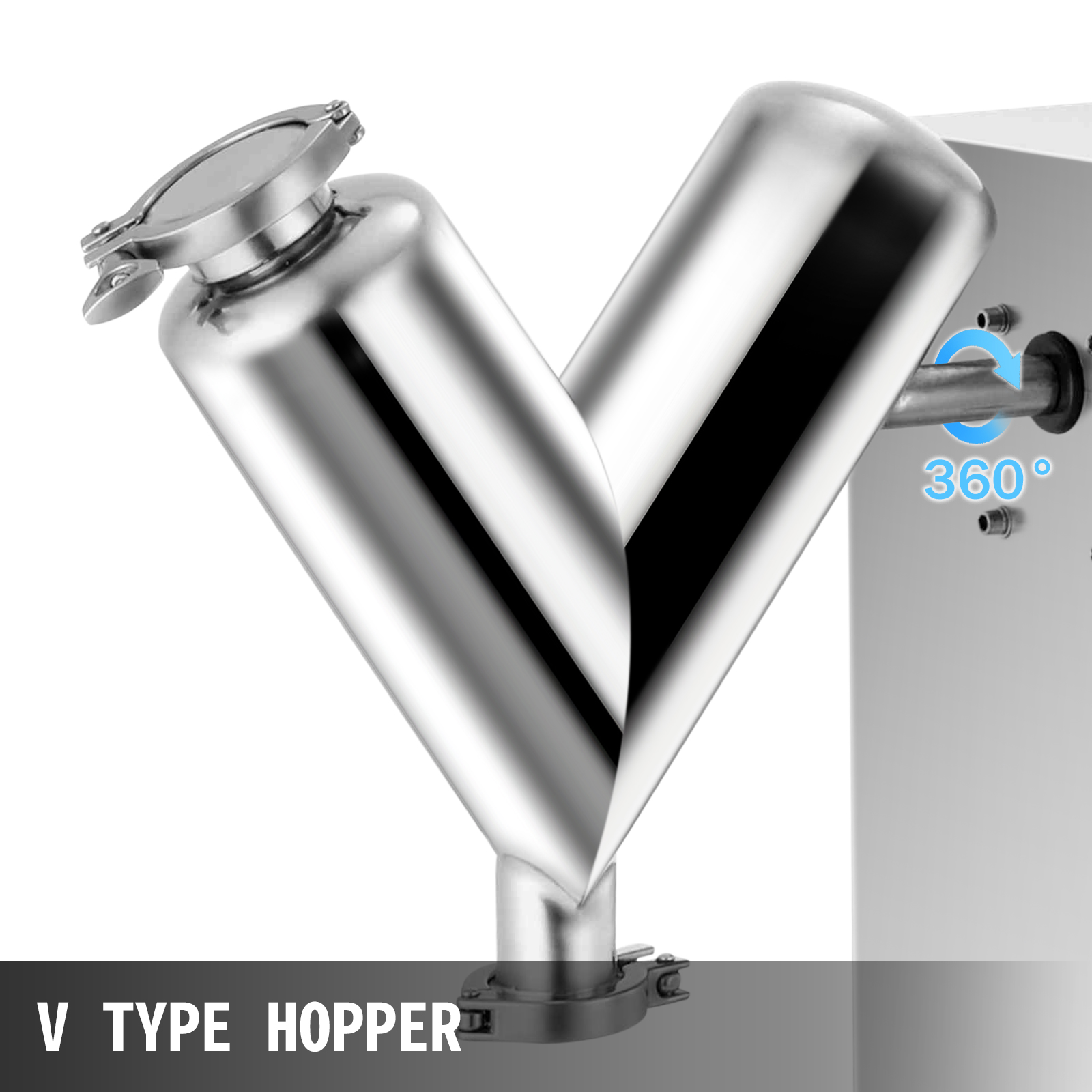 VEVOR 2L Granule Dry Powder Mixer Mixing Blending Machine Blender Dried 250 W 110V, Size: 2 Large