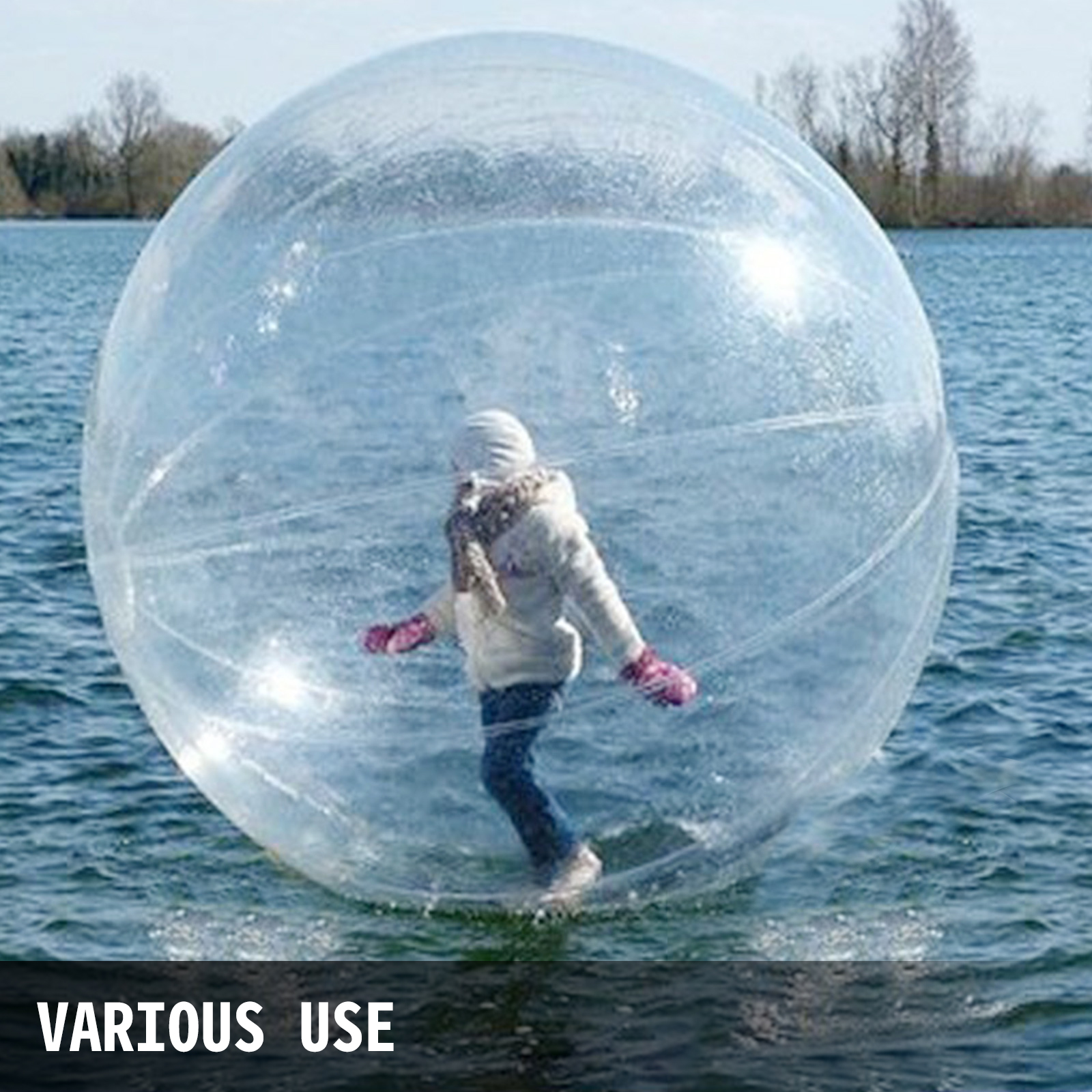 VEVOR Ballon de Marche sur l'Eau Gonflable 1,5 / 2m PVC Épaisseur