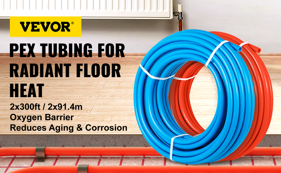 3/4" x 300ft PEX Tubing/Pipe Non Oxygen Barrier Crack-resistant Anti-corrosion 