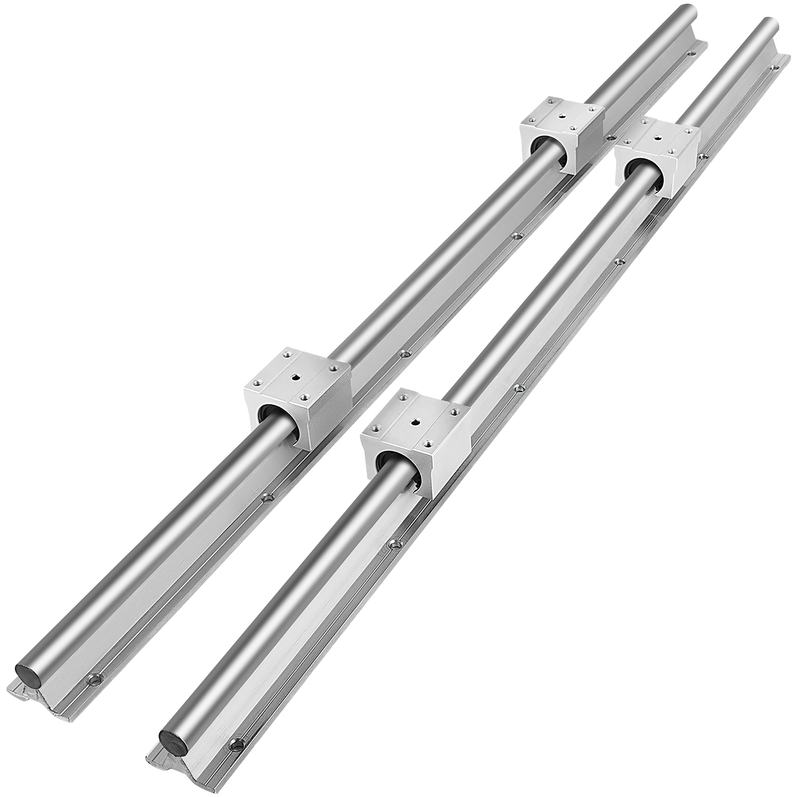 Mills 2pcs 300mm 12mm Linear Rail,4pcs Bearing Slide Block,with Adjustable Handle,Pricise Position,for DIY CNC Routers Lathes 