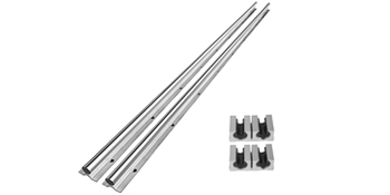 VEVOR VEVOR HGH20 Guida Lineare Set di Guide per Cuscinetti Lineari con 4  Supporti e 2 Alberi di Guida da 1500 mm Guida Lineare in Acciaio  Inox,Ideale per