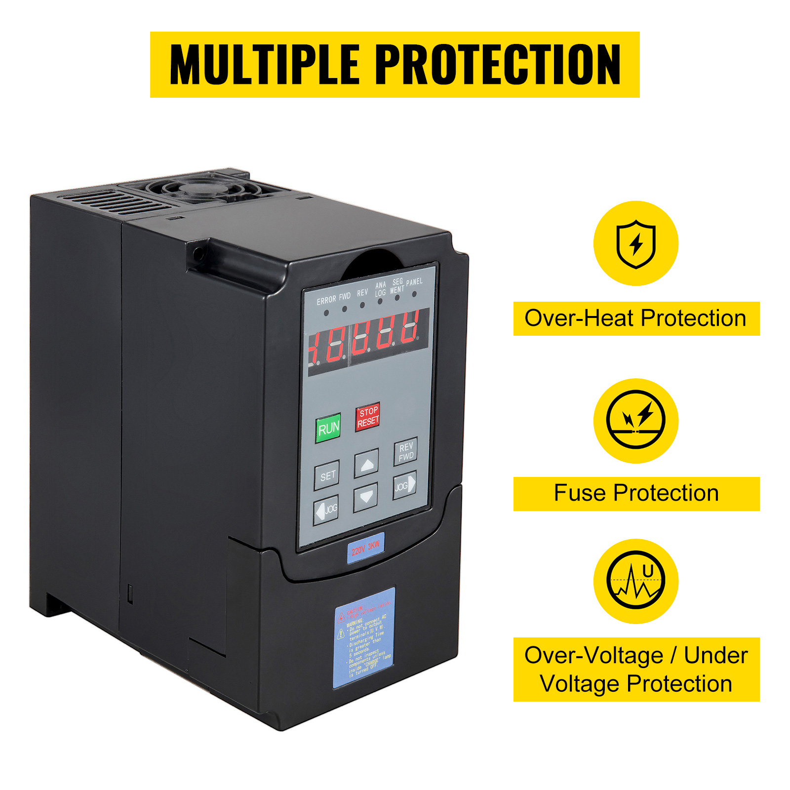 『USA』 HY 4HP 3KW 220V VFD Variable Frequency Drive Inverter Single/Three Phase 