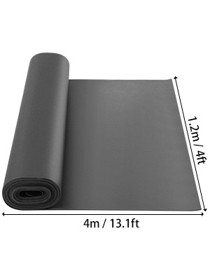 TotalMass Mass Loaded Vinyl MLV Barrier 4' x 50' 1/2 lb Half Pound 200 Square Foot Roll Soundproofing Acoustic Barrier