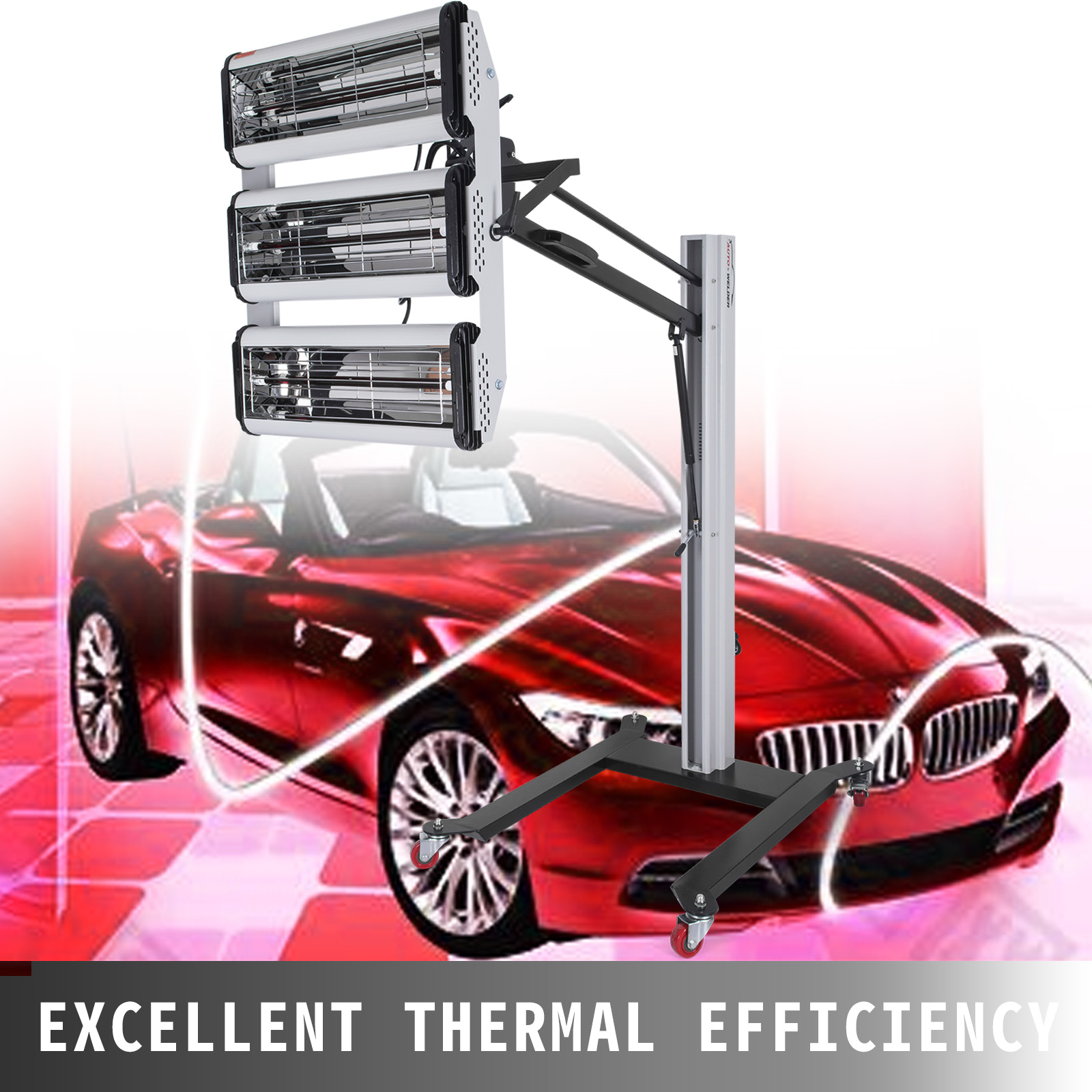 VEVOR 3000W 110V Baking Infrared Paint Curing Lamp Heater Heating Light Spray Booth