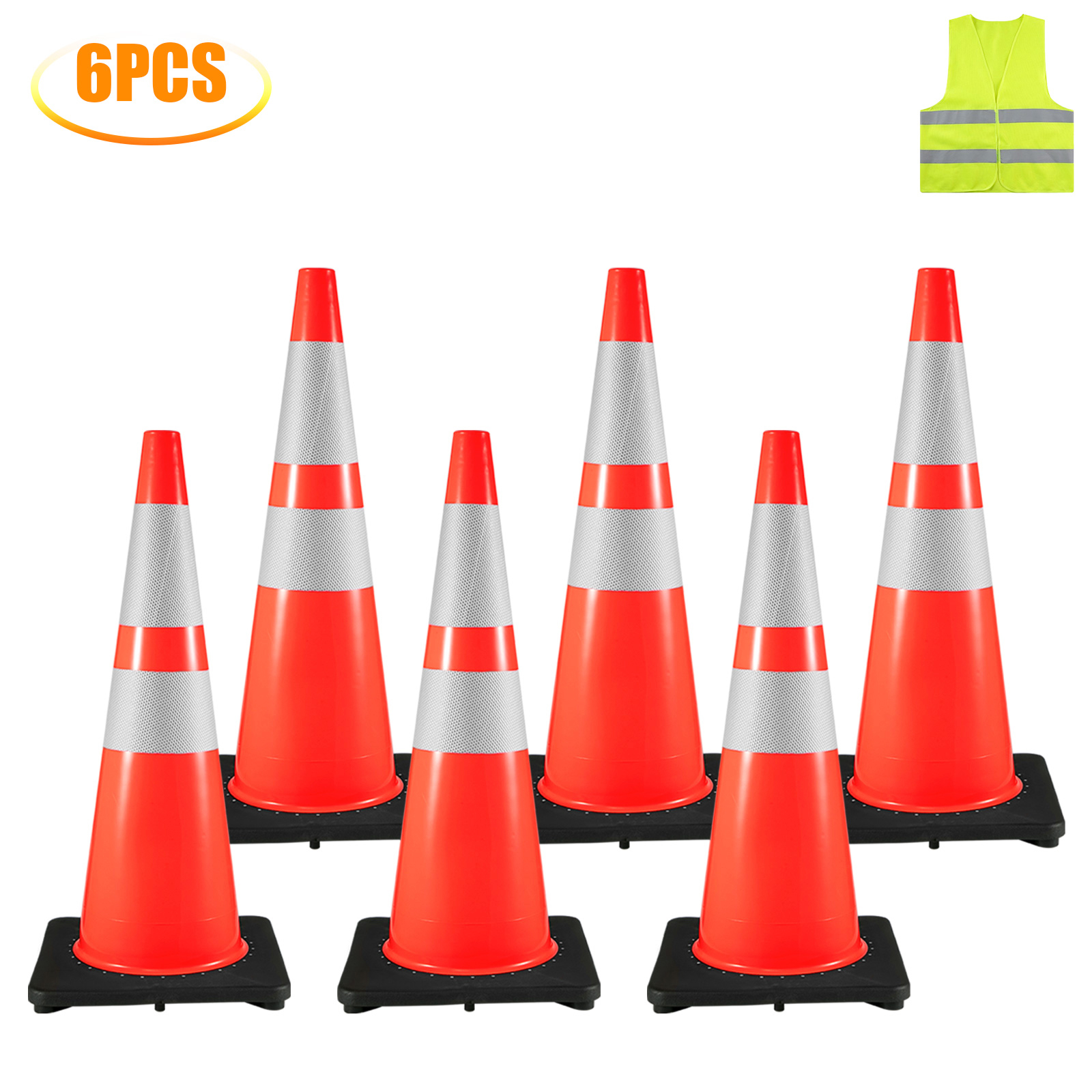 2 Pc Traffic Safety Cones 12 Parking Construction Road Emergency