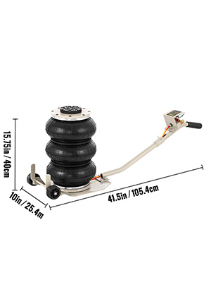 VEVOR VEVOR Air Bag Jack 6600lbs Capacidad Gato neumático Quick Lift 3T,  Heavy Duty, Gatos de reparación de automóviles y gatos de piso, Varilla  plegable de elevación rápida, Bolsa triple, con dos